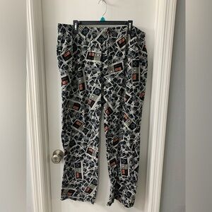 Nintendo Black and White Gaming sleep pants with Red Accents